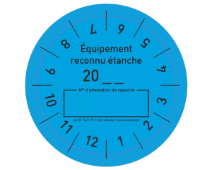 Rouleau de 50 étiquettes de contrôle étanchéité bleues