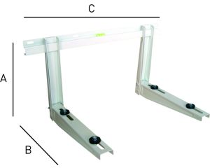 SUPANV150AB support mural avec barre niveau 700x465mm charge maxi 140 kg