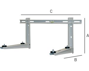 SUPCD50AB support mural prémonté + niveau 800x420mm charge maxi 140 kg