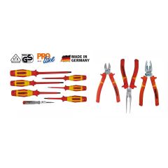 Trousse électricien 12 pieces : 7 Tournevis 4 Pinces 1 Cutter